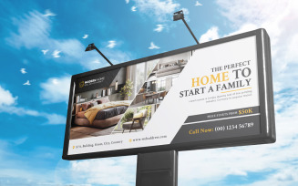 Real Estate Billboard, Professional Real Estate Billboard, Modern Eye-Catching Real Estate Billboard