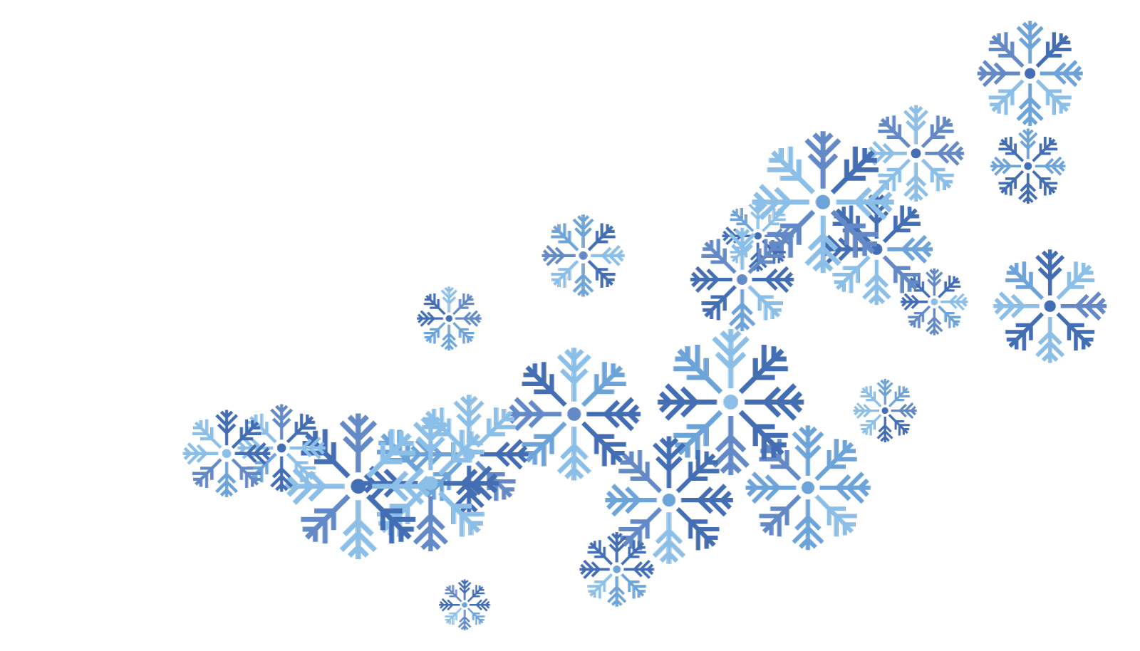 Snowflakes background snowfall design vector flat design template Logo Template