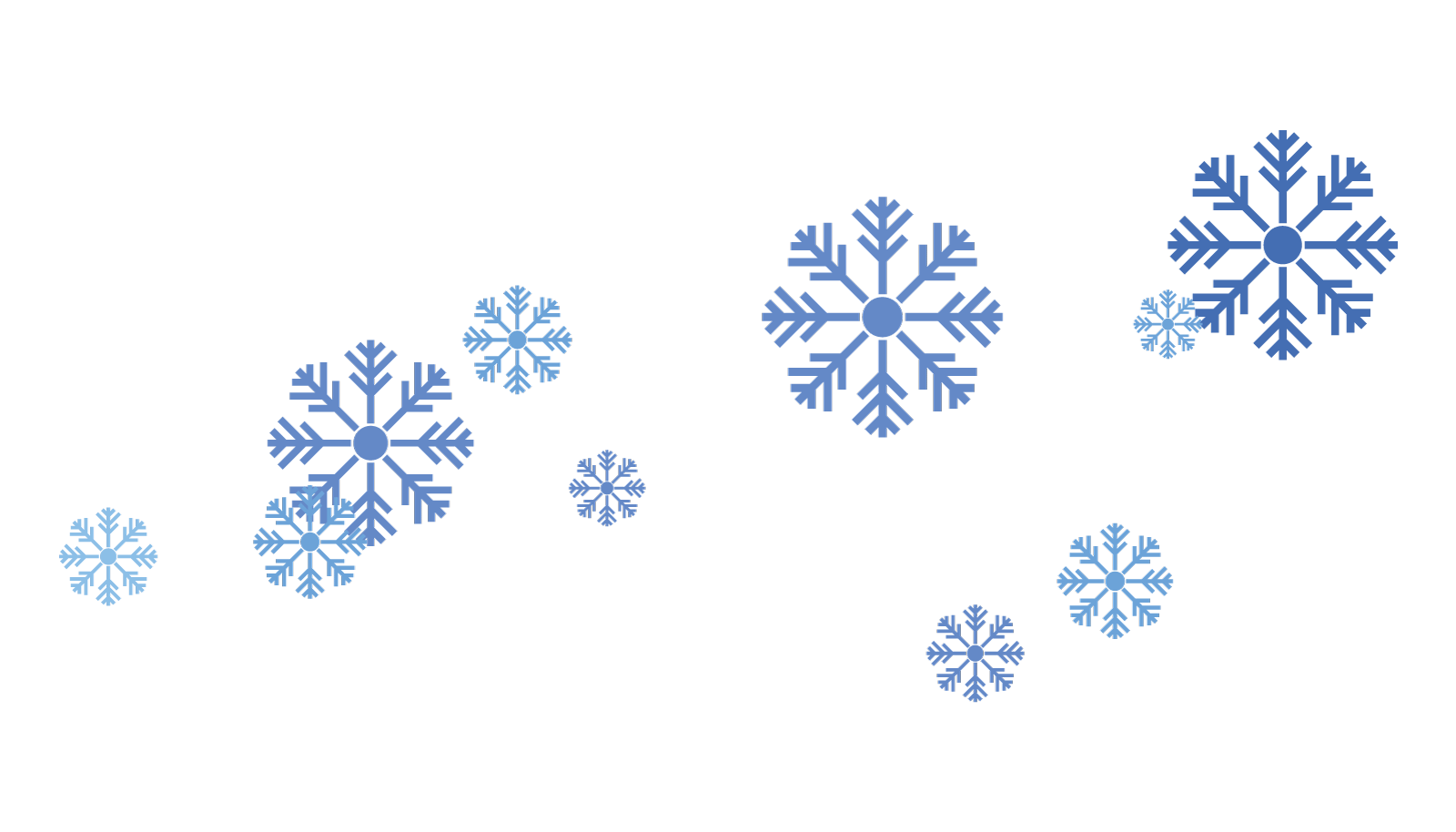 Snowflakes background snowfall icon flat design template