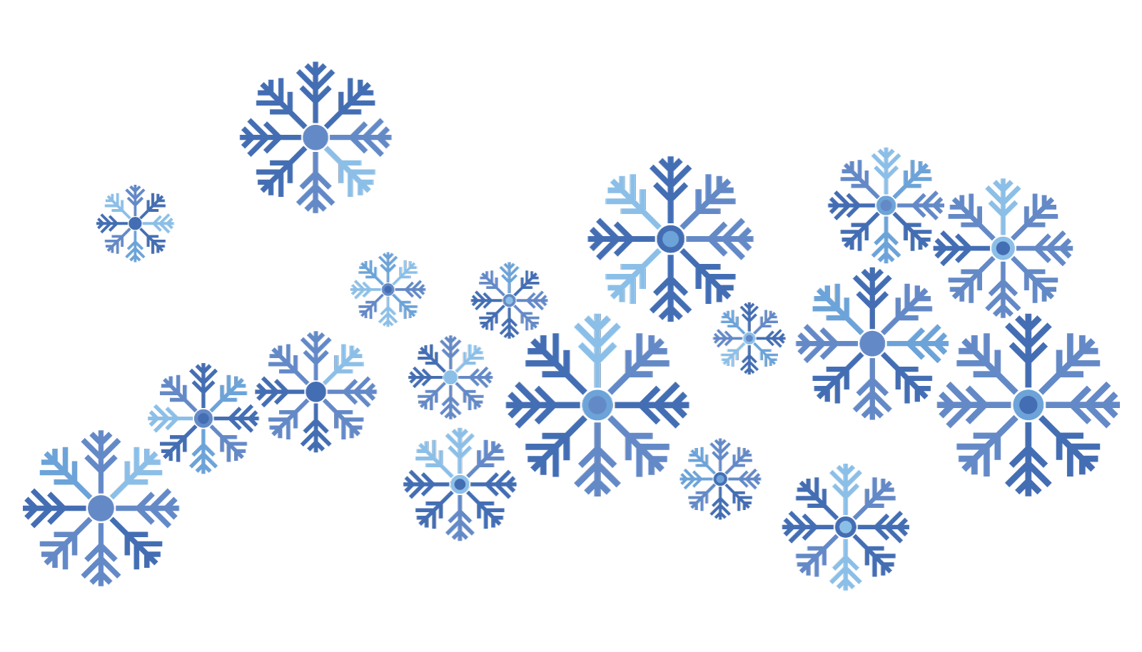 Snowflakes background snowfall illustration icon template Logo Template