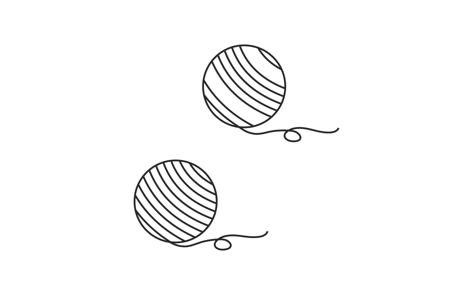 Yarn ball design illustration vector flat design template