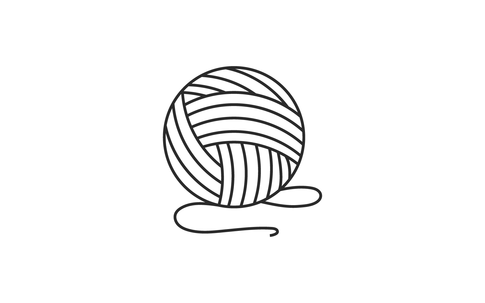 Yarn ball illustration vector flat design illustration