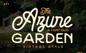 Azure Garden - Vintage Script