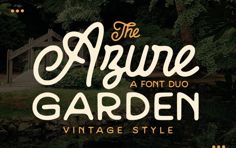 Azure Garden - Vintage Script Font
