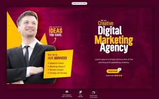 Digital Marketing Agency Social Media Web Banner Template