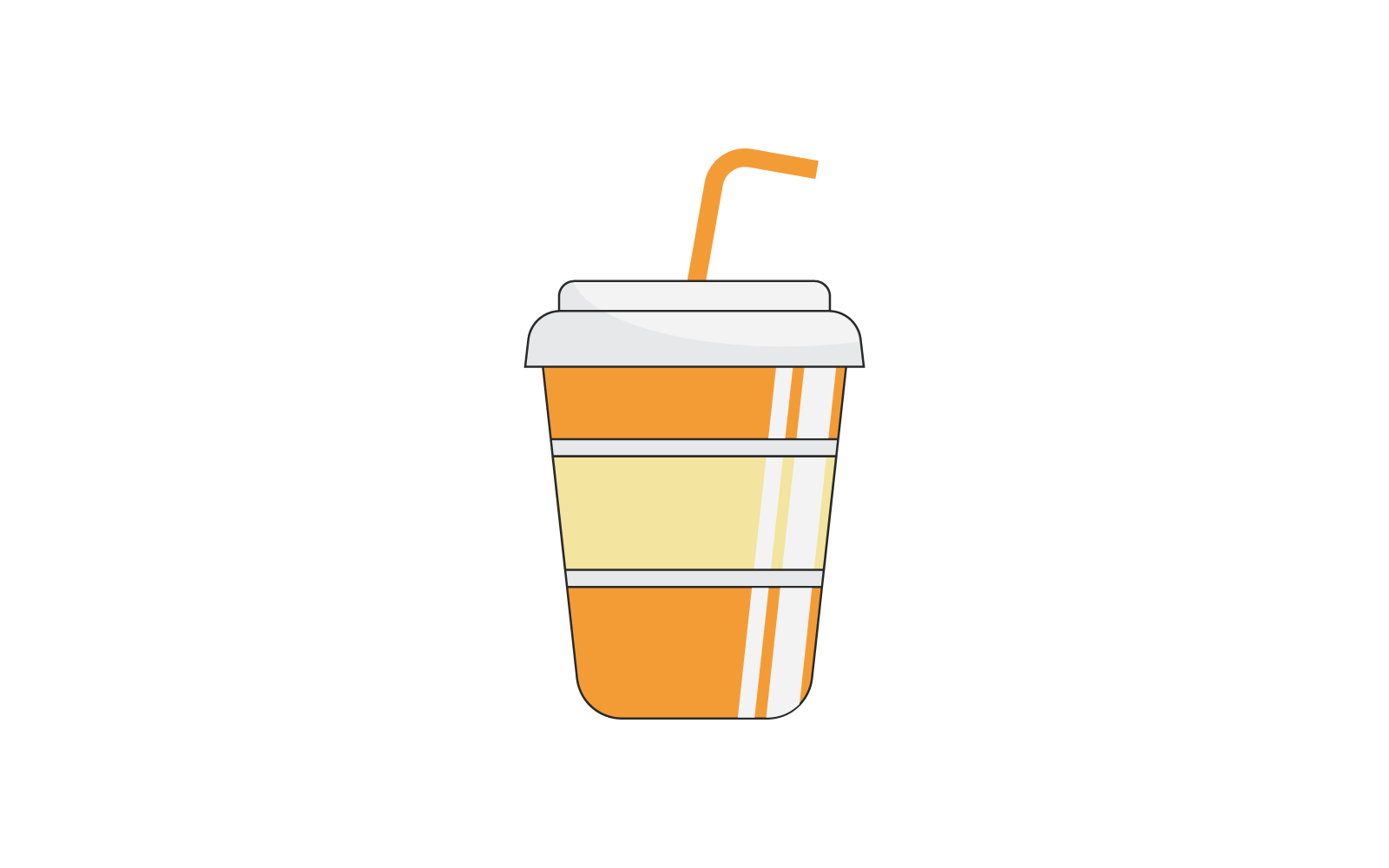 Ice cup symbol illustration vector flat design Logo Template