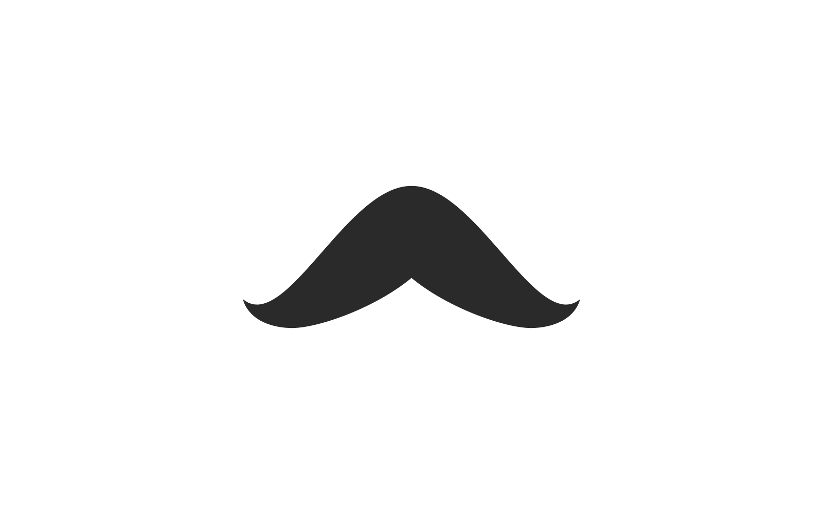 Mustache ilustration flat design template