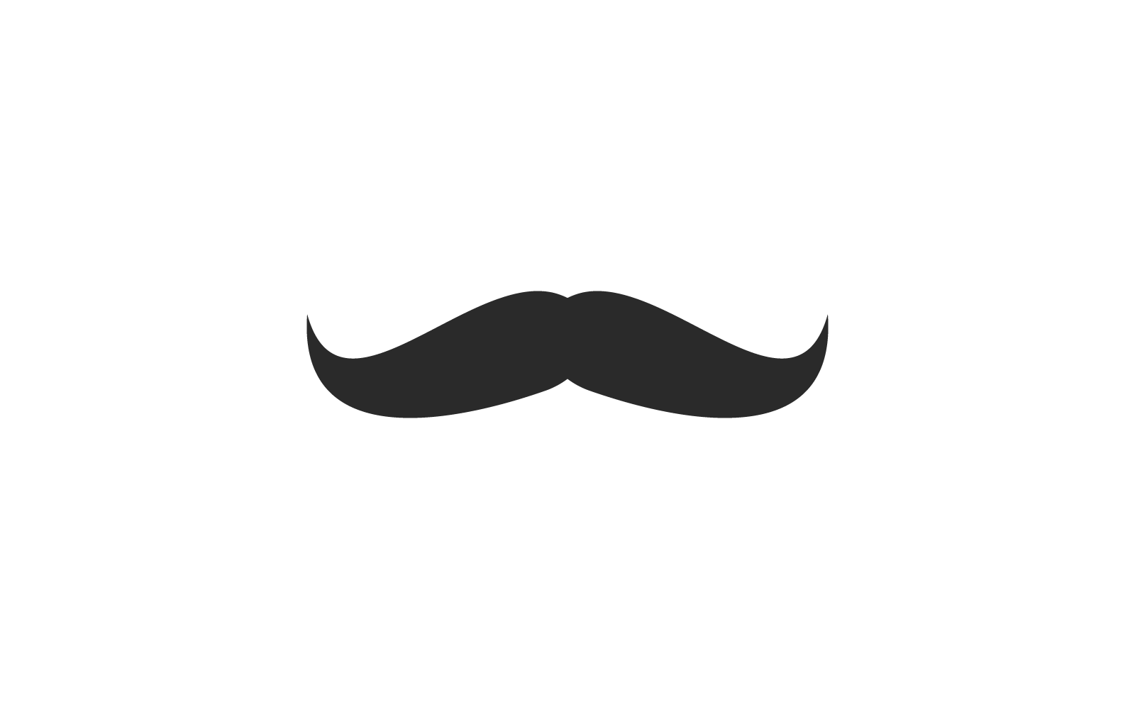 Mustache vector ilustration flat design template Logo Template