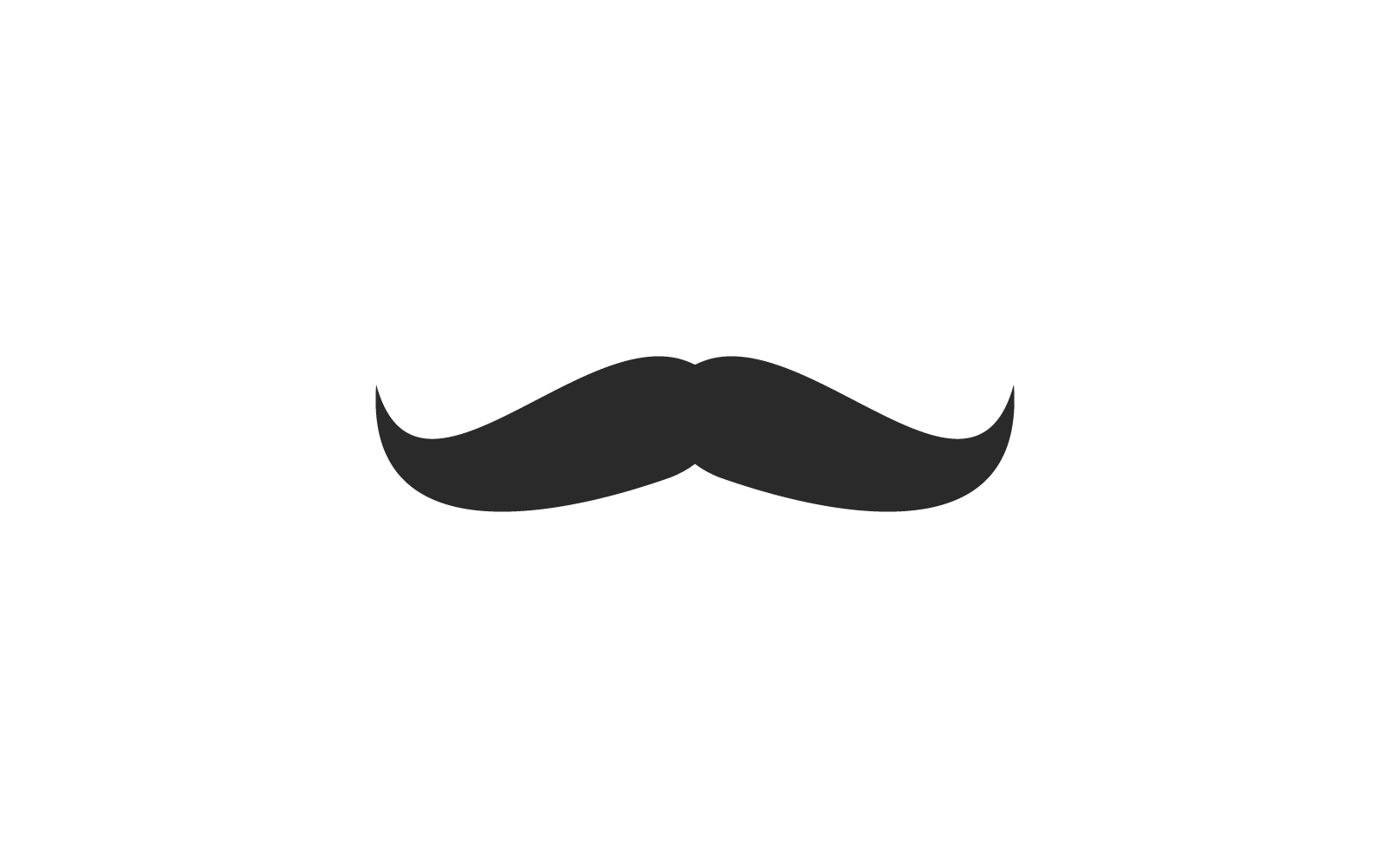Plantilla de diseño plano de ilustración de vector de bigote