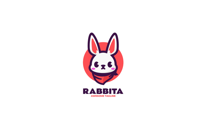 Rabbit Mascot Cartoon Logo 3 Logo Template