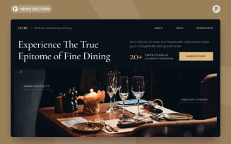 Savoire - Restaurant Hero Section Figma Template