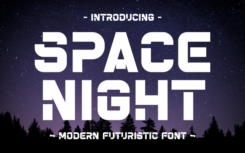 Space Night - Modern Futuristic Font