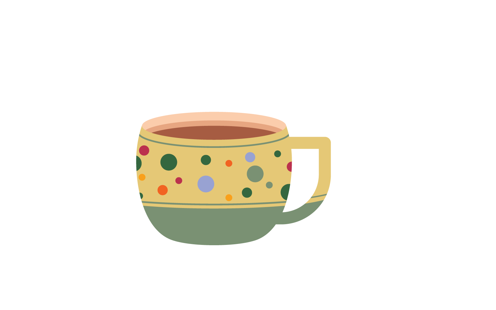 Te eller kaffe kopp vektor mall illustration design