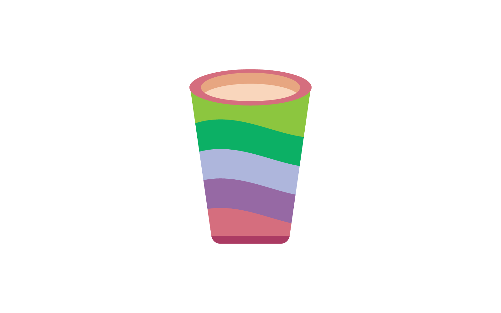 Tea or coffe cup vector flat design template