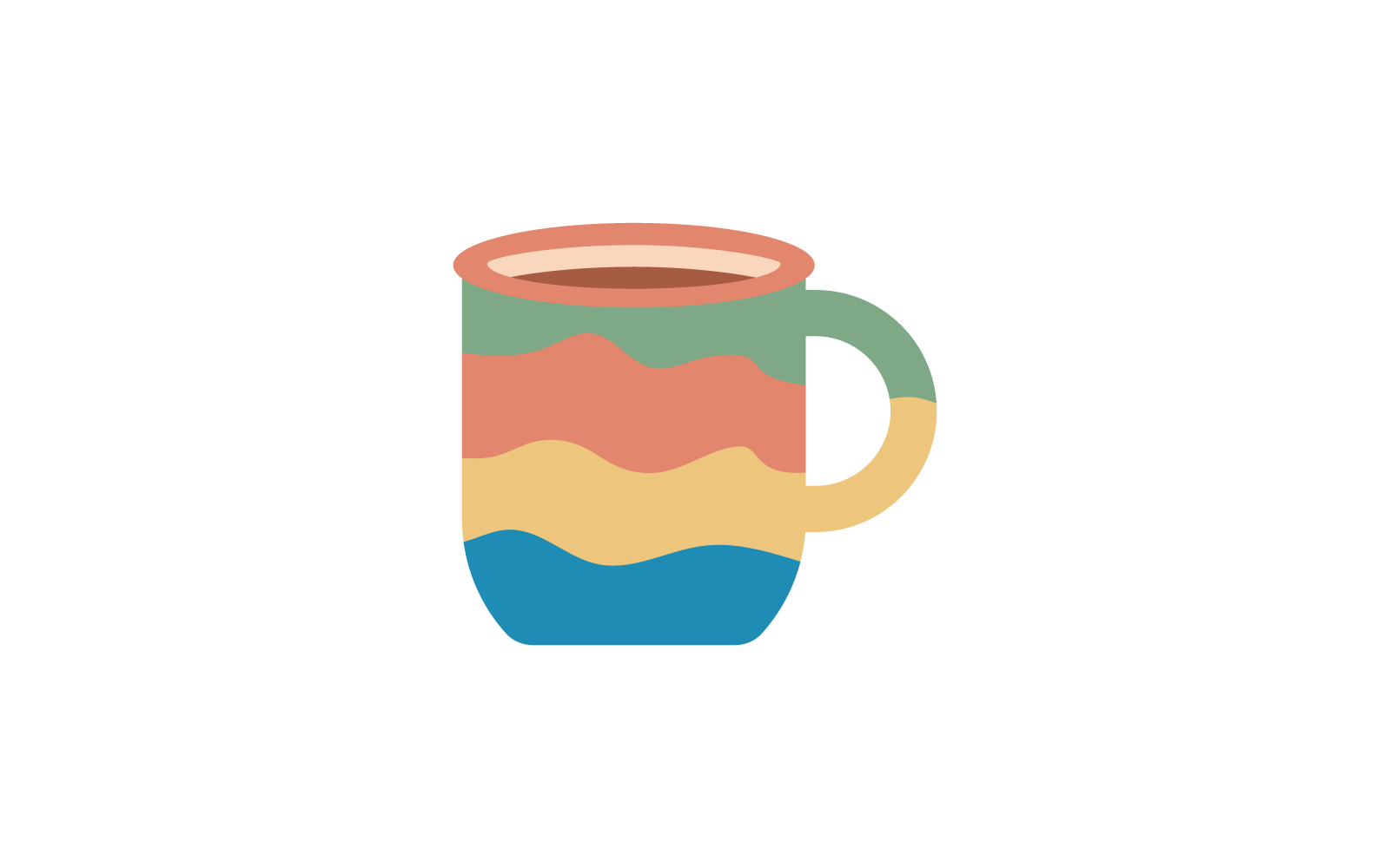 Tea or coffe cup vector illustration template Logo Template
