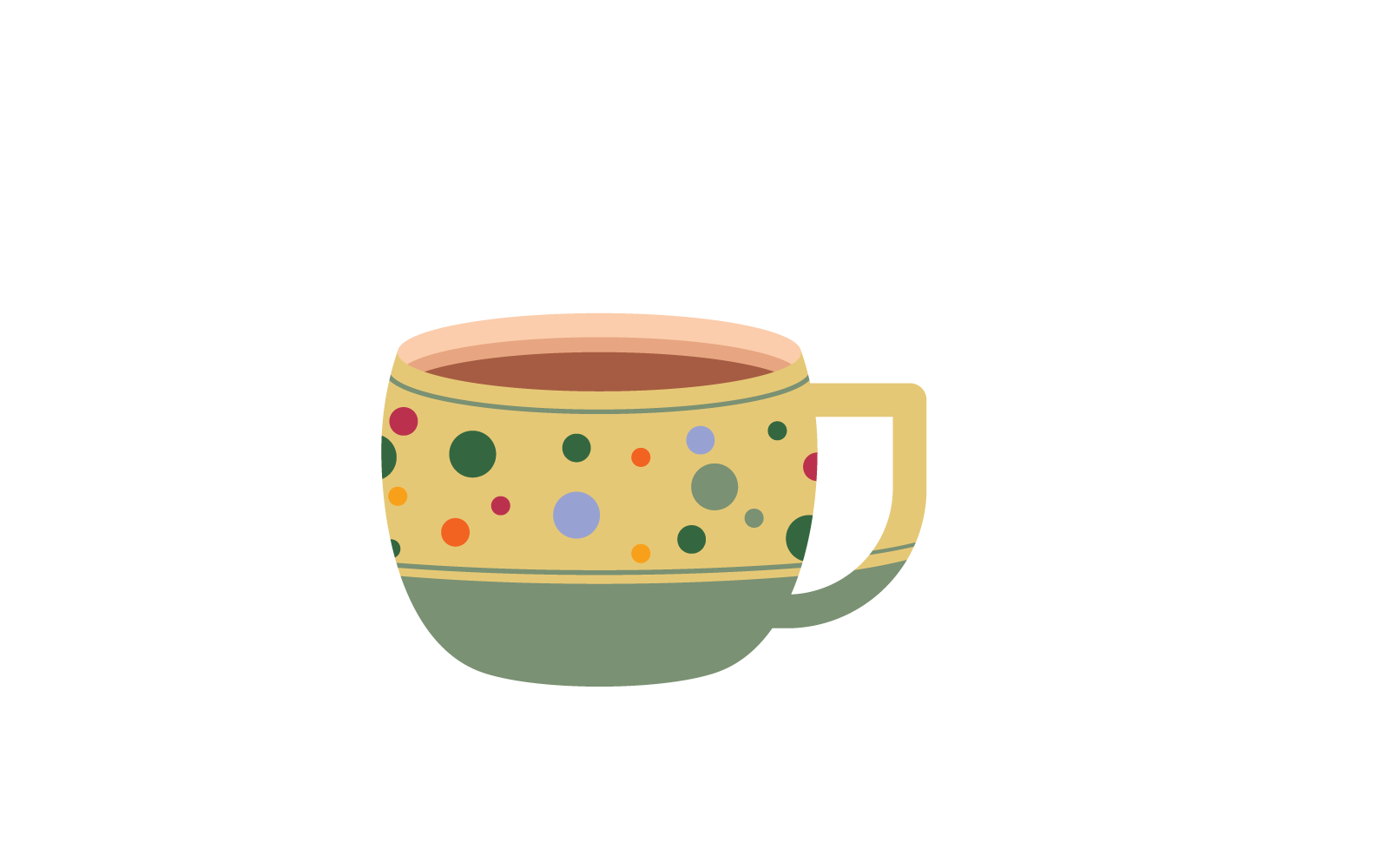 Tea or coffe cup vector template illustration design