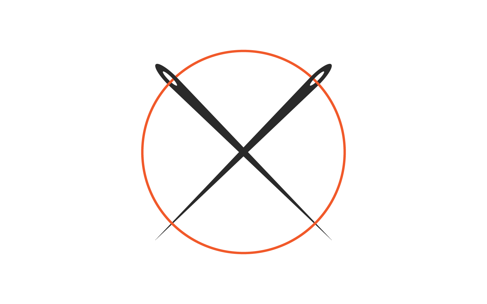 Thread needle illustration vector design Logo Template