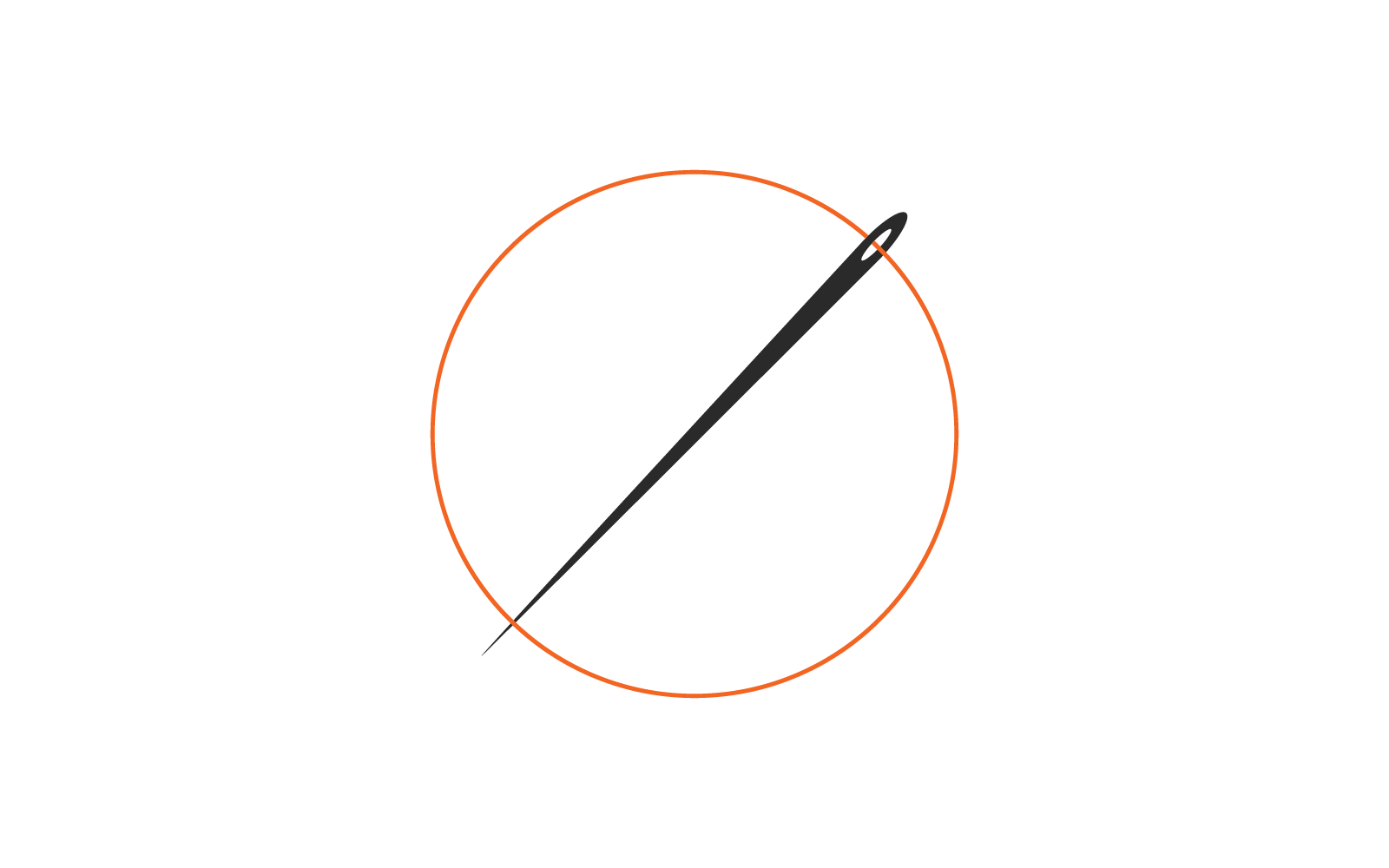 Thread needle illustration vector flat design Logo Template