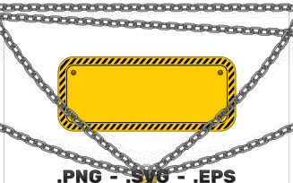 Vector Design Of Chain And Padlock To Decorate