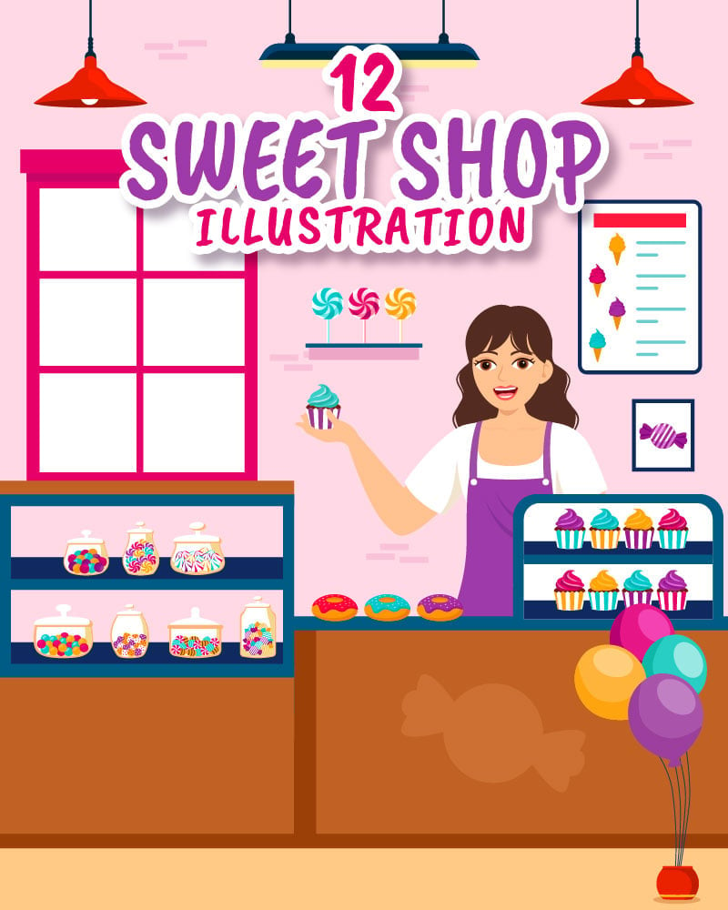 Kit Graphique #398538 Sweet Shop Divers Modles Web - Logo template Preview