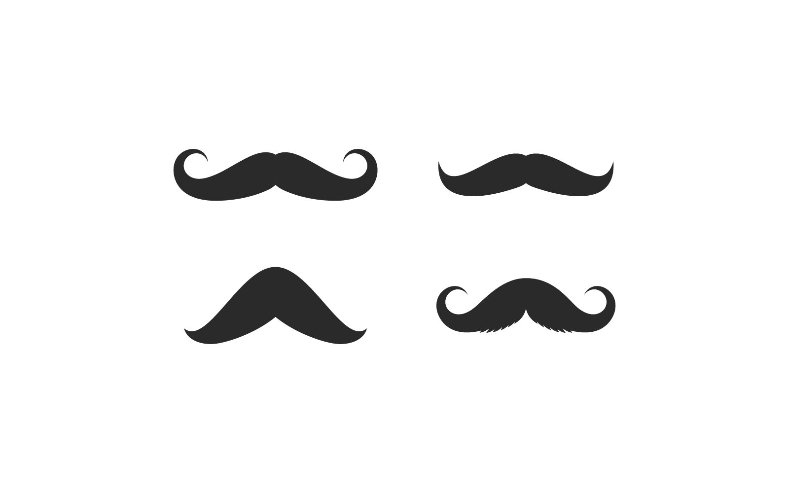 Mustache icon vector ilustration template design Logo Template