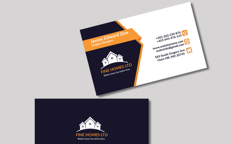 Professional Real Estate Business Card Corporate Identity