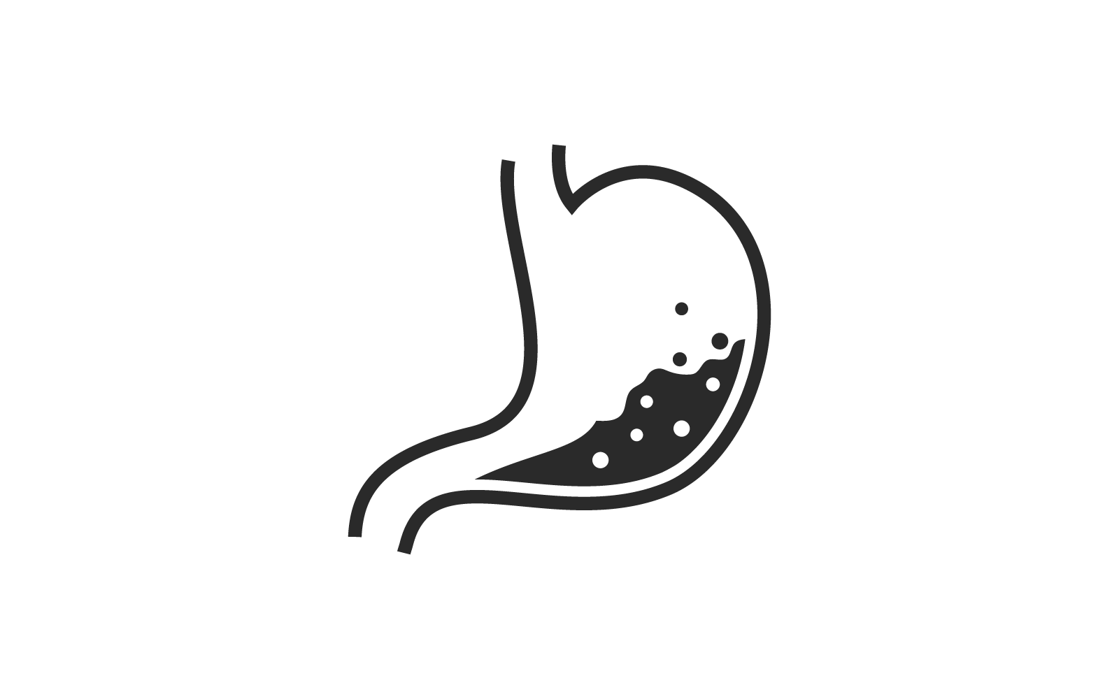 Stomach logo icon illustration  template vector flat design