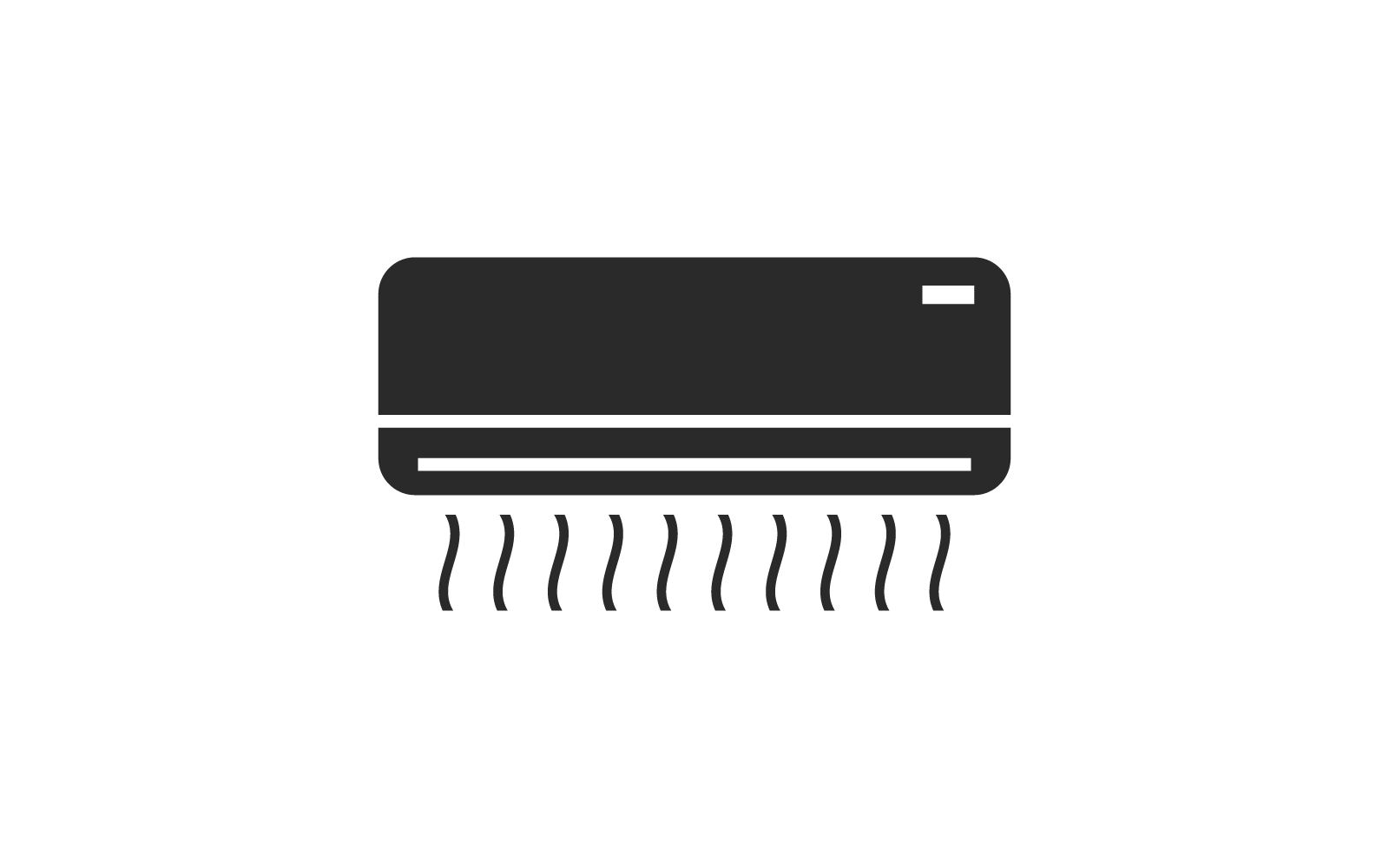 Air conditioner logo design illustration template