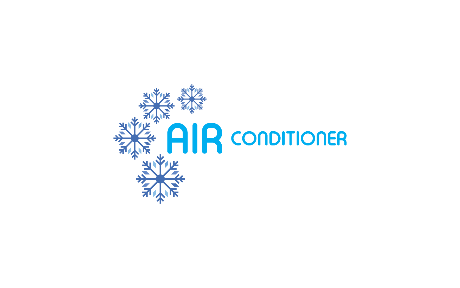 Air conditioner logo icon illustration vector flat design Logo Template