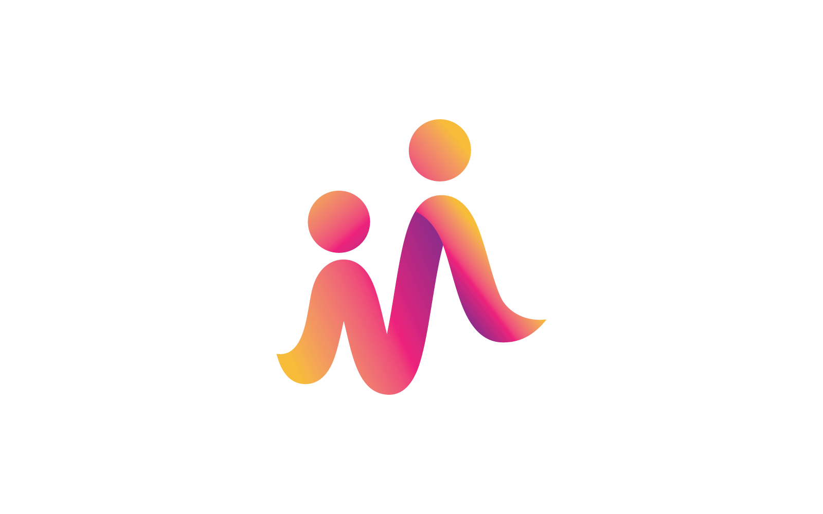 Community, network and social illustration logo