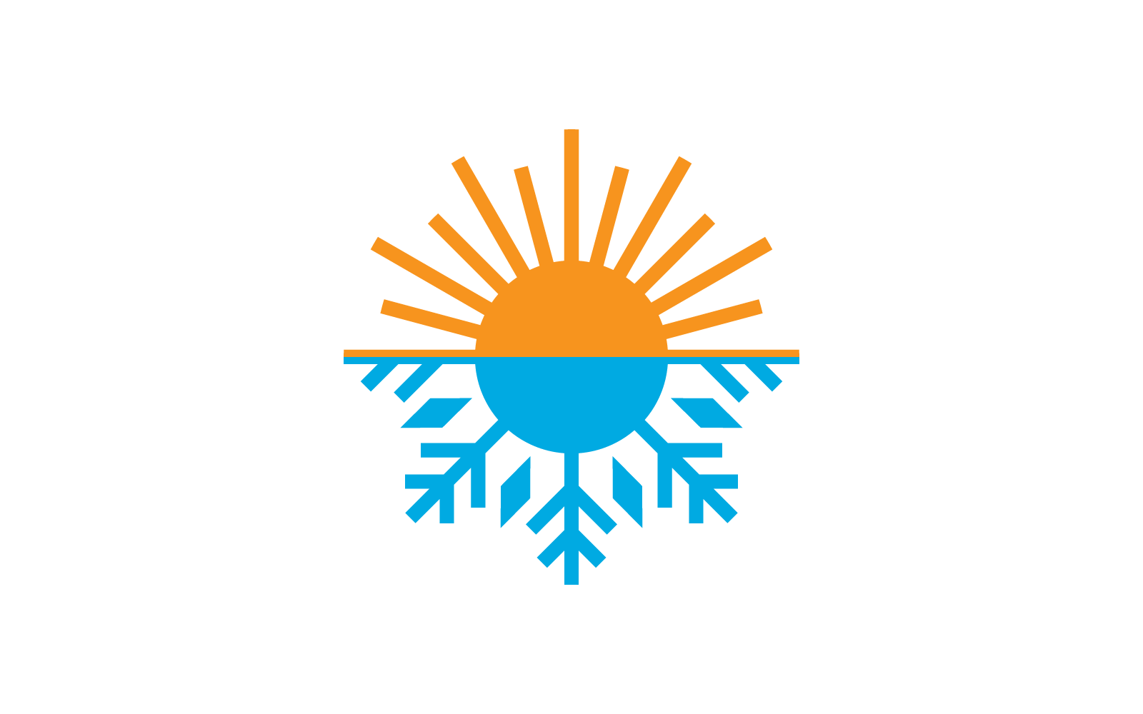 Klimatyzator logo ilustracja wektor Płaska konstrukcja