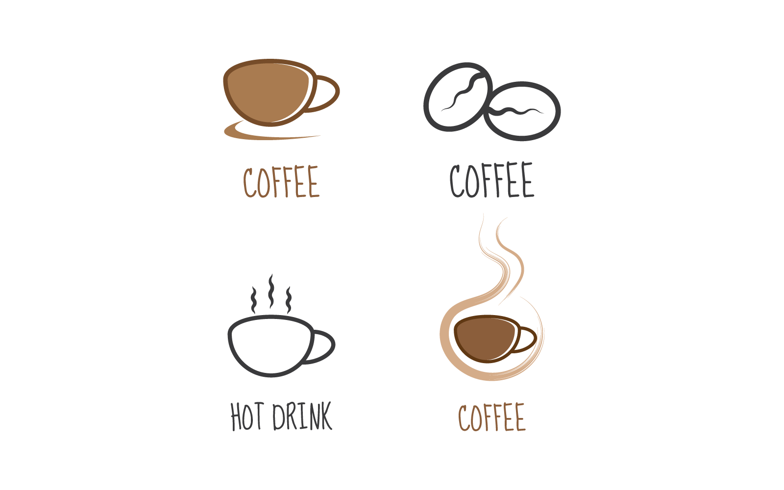 Coffee logo template vector flat design