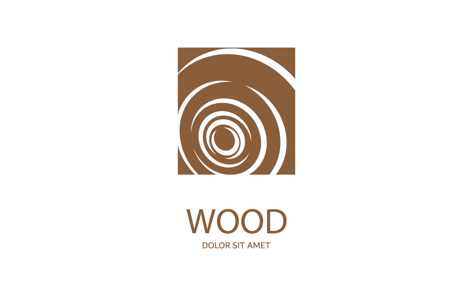 Drewno logo ilustracja ikona wektor Płaska konstrukcja