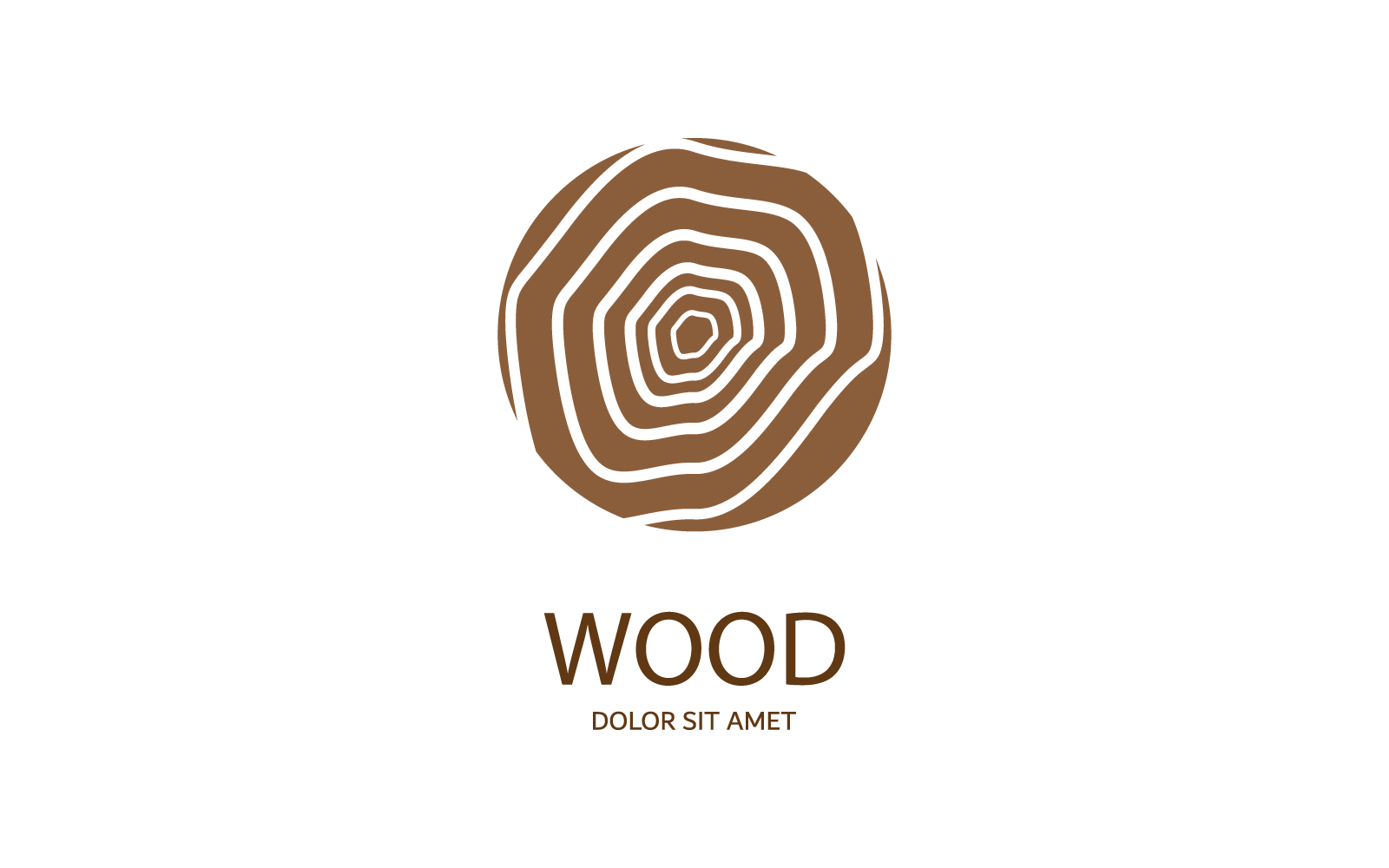 Houten logo sjabloon vector plat ontwerp