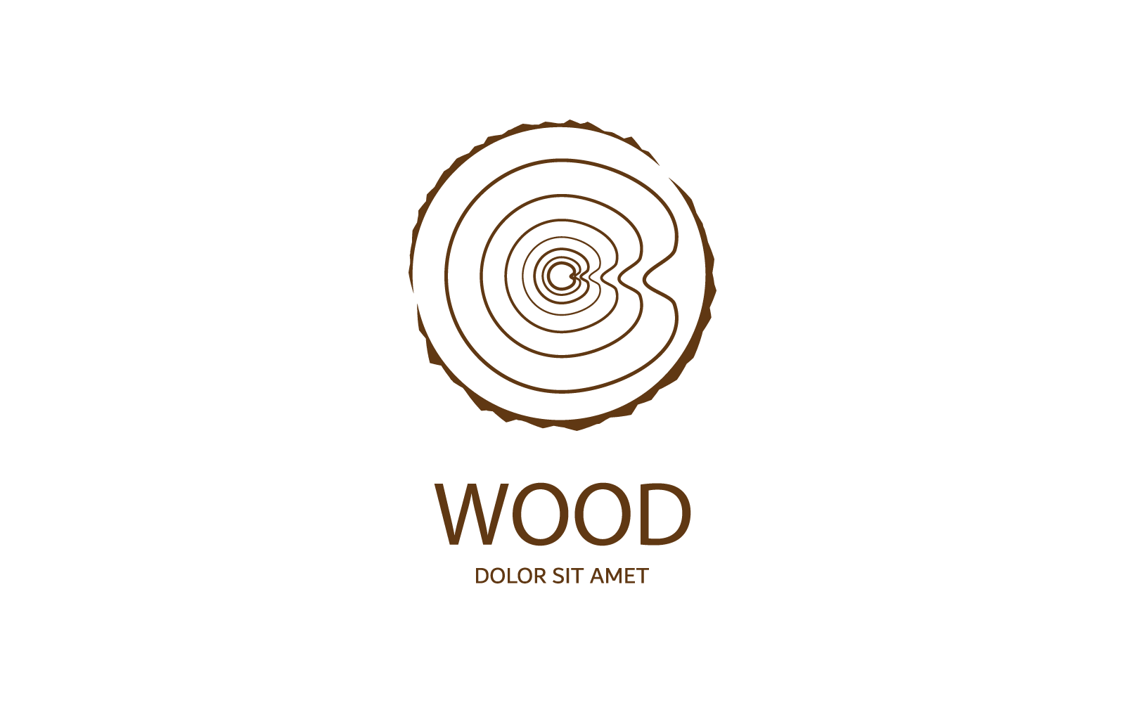 Houten logo vector illustratie plat ontwerp