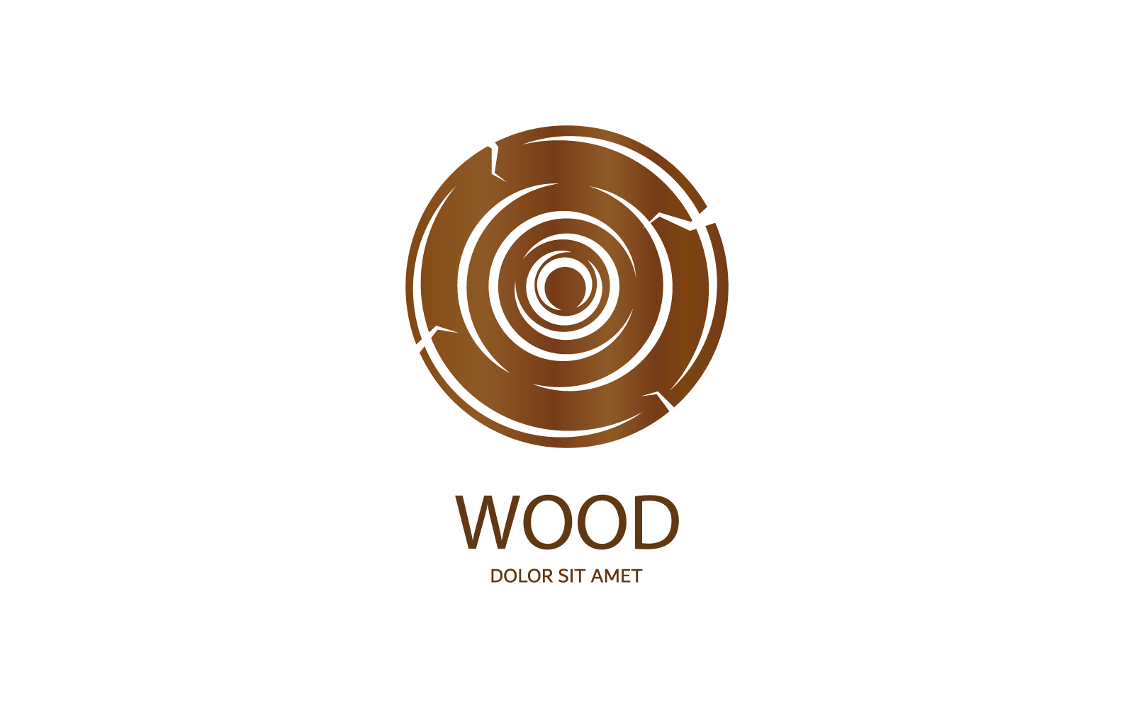 Houten logo vector illustratie platte ontwerpsjabloon