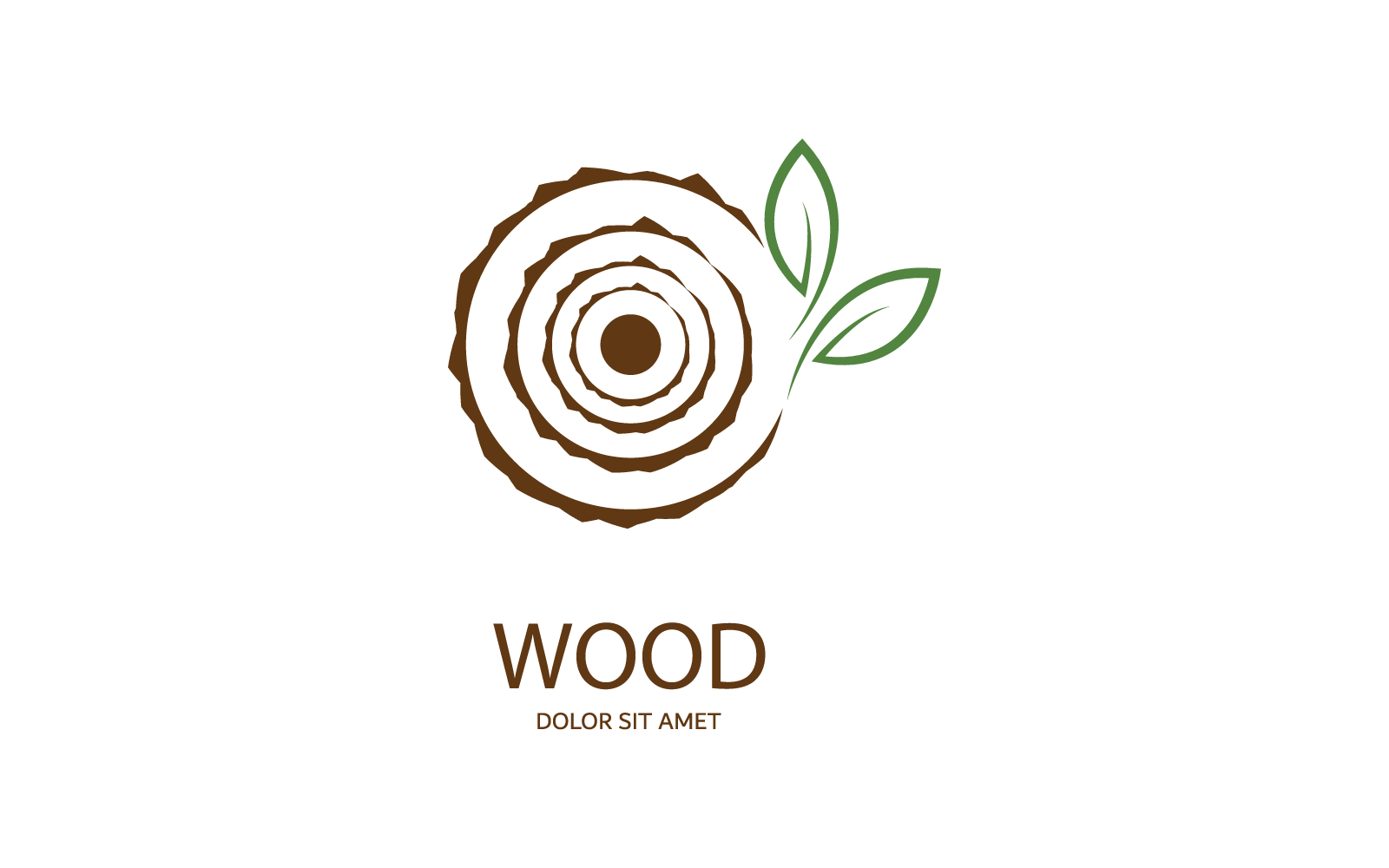Houten logo vector platte ontwerp illustratie