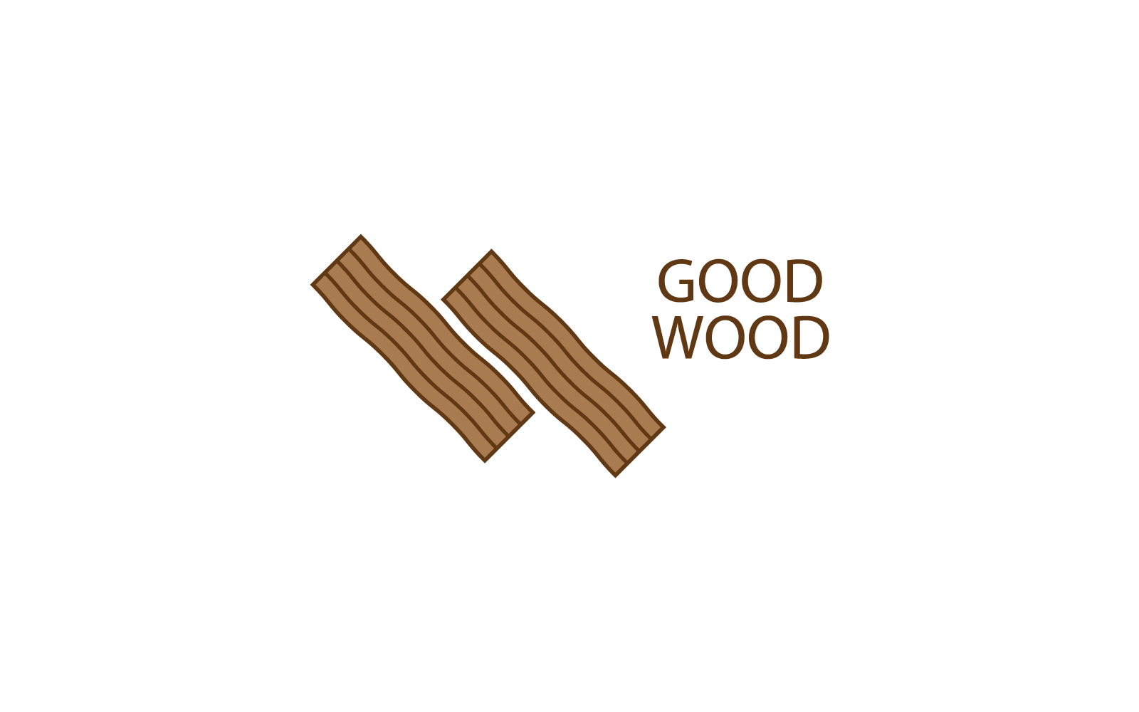 Houten logo vector platte ontwerpsjabloon