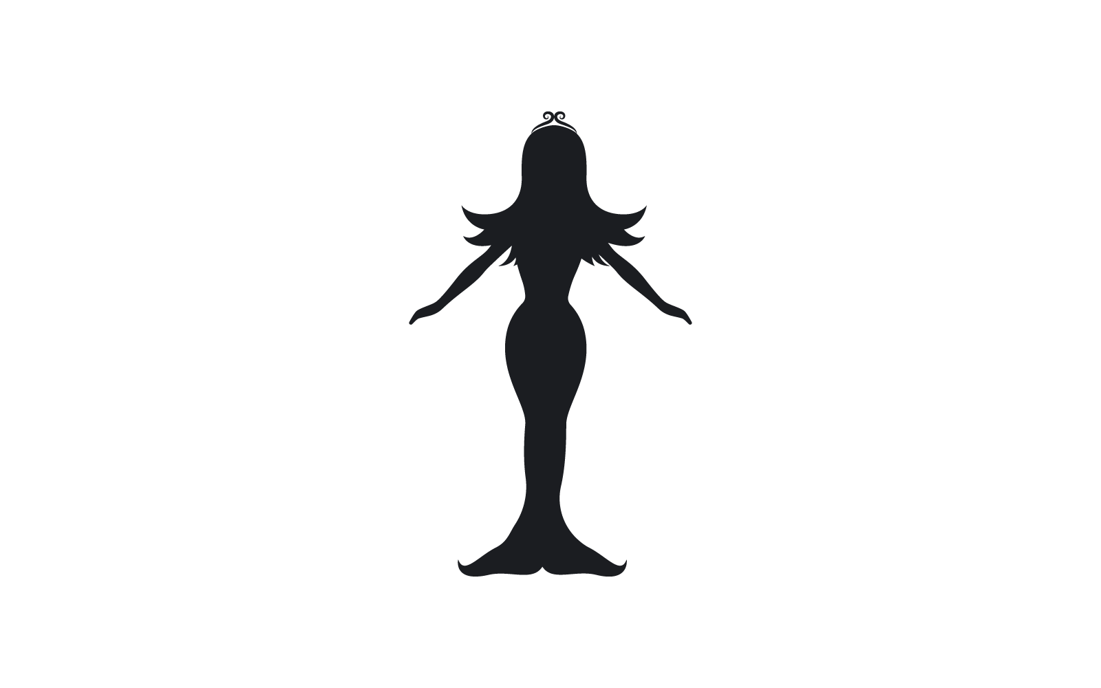 Mermaid illustration logo vector design template