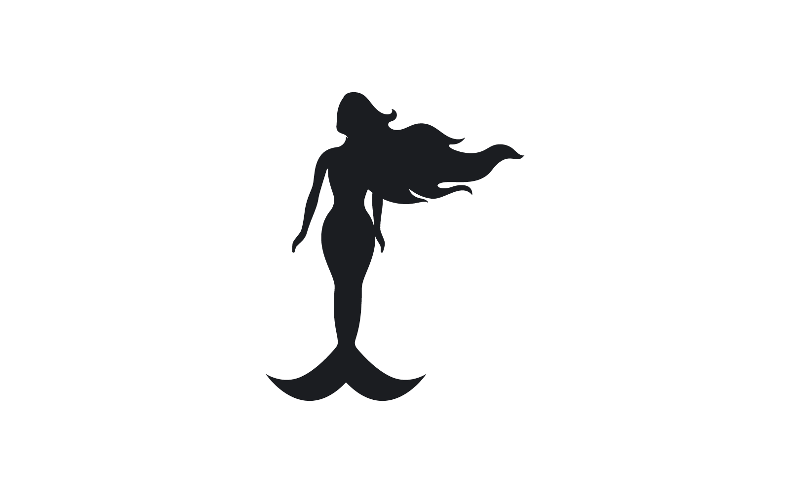 Mermaid illustration logo vector flat design