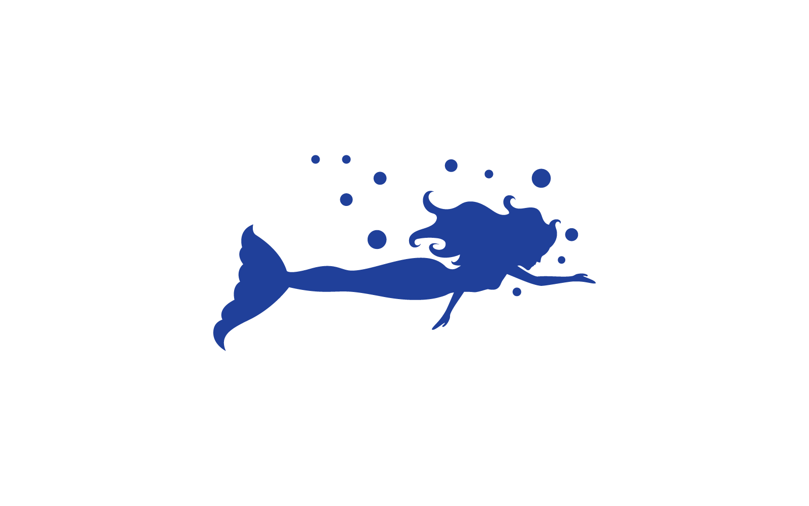 Mermaid illustration logo vector icon flat design