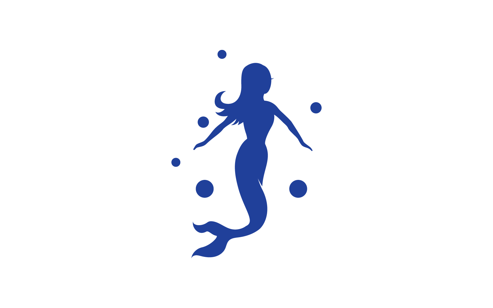 Mermaid illustration logo vector template design