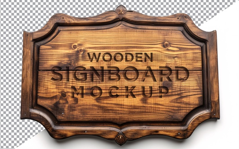 Vintage Wooden Signage Mockup Template 01 Product Mockup