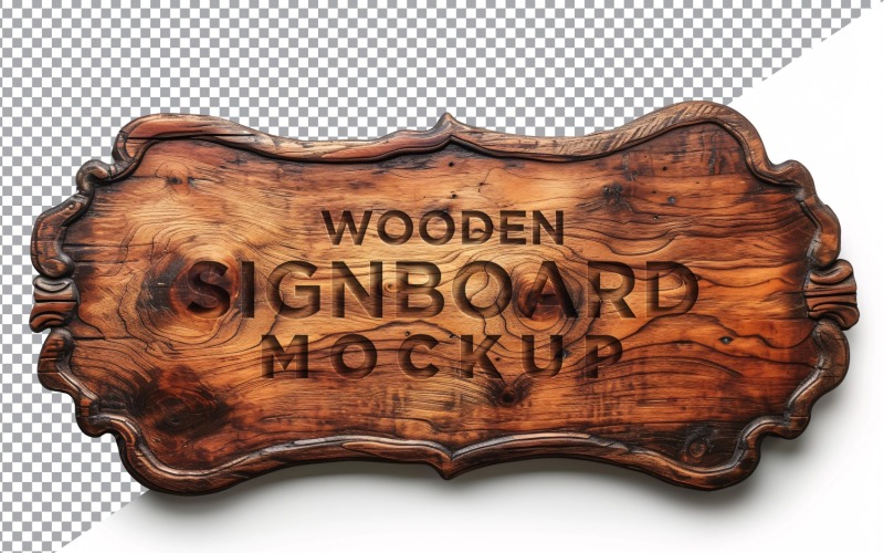 Vintage Wooden Signage Mockup Template 02 Product Mockup