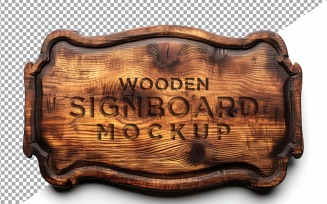 Vintage Wooden Signage Mockup Template 04