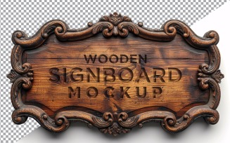 Vintage Wooden Signage Mockup Template 05