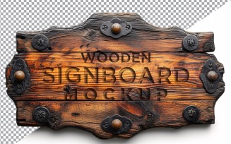 Vintage Wooden Signage Mockup Template 06