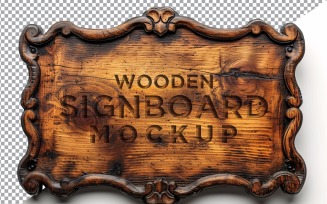 Vintage Wooden Signage Mockup Template 07