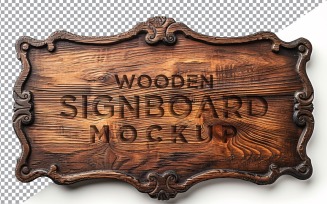 Vintage Wooden Signage Mockup Template 09