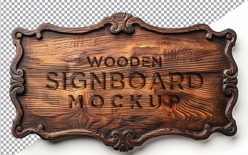 Vintage Wooden Signage Mockup Template 09 Product Mockup